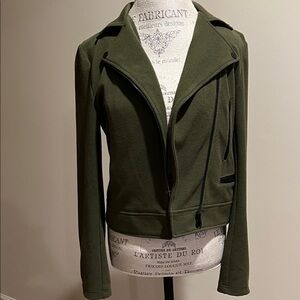 Stylish Olive Green Women's Leather Jacket